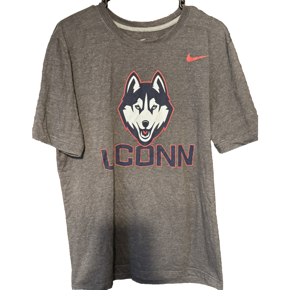 UConn Huskies Nike Short Sleeve Tee Men's L Gray